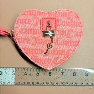 Juicy Couture Coral Heart Coin Pouch